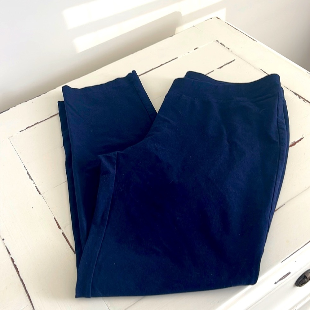Eileen Fisher blue stretch slimline pant